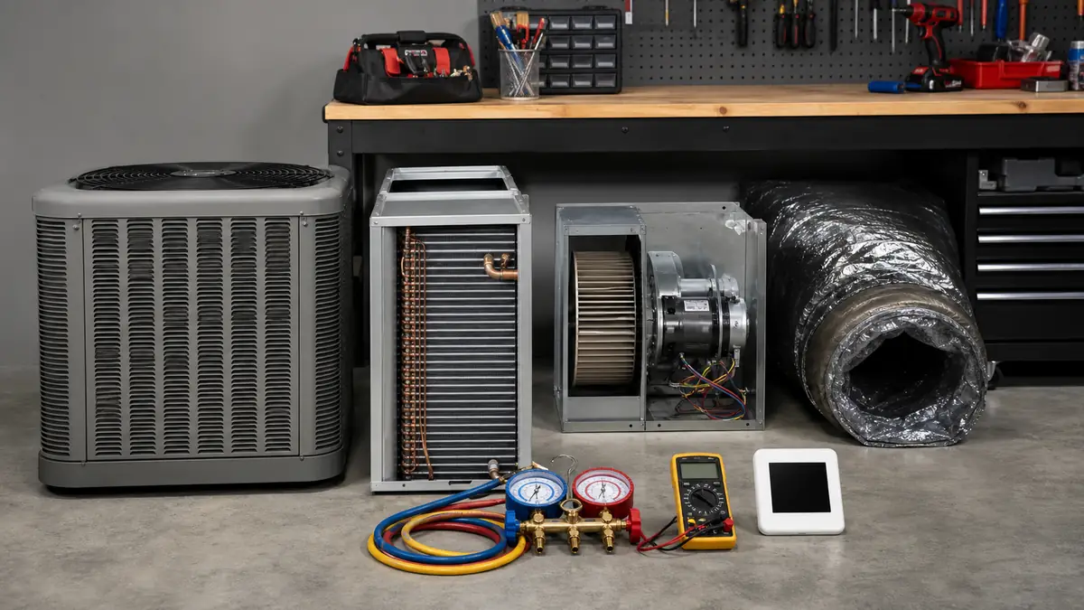 Illustration of a West Covina Carrier HVAC service list